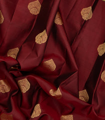 Maroon Woven Kanchipuram Silk Saree With Buttas-KA14974