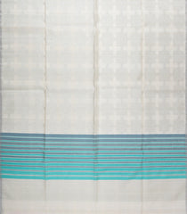 Off White Woven Kora Soft Silk Saree With Checks & Contrast Pallu-SO4752