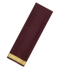 Brown Woven Mysore Silk Saree With Zari Border-MS3694