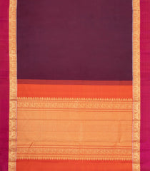 Maroon Handloom Kanchipuram Silk Saree With Contrast Border-KA16314