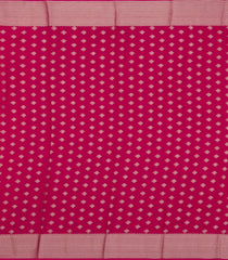 Hot Pink Woven Synthetic Viscose Saree With Floral Zari Motifs & Border-BL5094