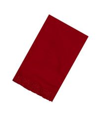 Red Synthetic Fendy Saree With Embroidered Border-BL5449