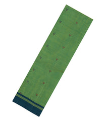 Green Woven Rasipuram Cotton Saree With Floral Motifs-RA2649