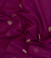 Magenta Handloom Kanchi Cotton Saree With Buttas-KC1811