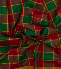 Multi Colour Handloom Korvai Kanchipuram Silk Saree With Green Temple Border-KA16705