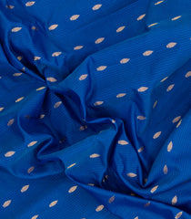 Blue Handloom Gadwal SICO Saree With Cotton Body & Silk Border-GA0388