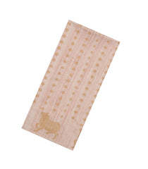 Taupe Woven Art Chanderi Cotton Saree With Cow Motifs-BL4705