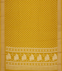 Mustard Printed Synthetic Moss Chiffon Saree With Checks-BL5734