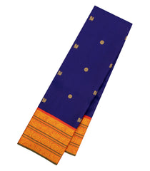 Purple Handloom Korvai Kanchipuram Silk Saree With Buttas-KA15013