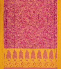 Magenta Handloom Soft Silk Saree With Floral Vine Motifs-SO4261