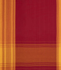 Crimson Woven Bengal Cotton Saree With Contrast Border-BG1899