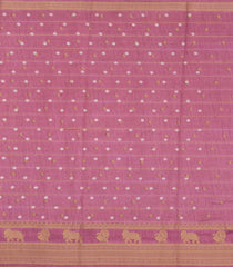 Dusty Pink Printed Art Dola Silk Saree With Stripes & Printed Pallu-BL5759