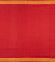 Red Handloom Rajkot Patola Silk Saree With Ikat Floral Motifs-IK0477