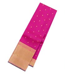 Pink Handloom Kanchipuram Silk Saree With Buttas & Zari Border-KA15698