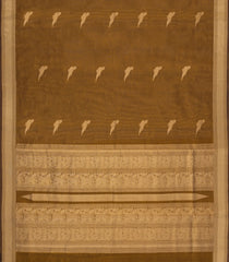 Oil Mustard Handloom Silk Cotton Saree With Parrot Buttas-SC4415