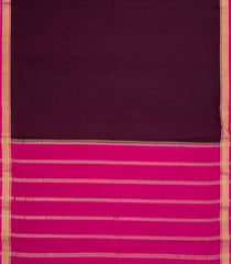 Burgundy Woven Mysore Silk Saree With Contrast Zari Border-MS3584