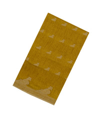 Mustard Printed Synthetics Dola Saree Zari Buttas-BL5298