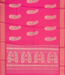 Pink Printed Synthetic Dola Silk Saree With Zari Stripes & Border-SY0400