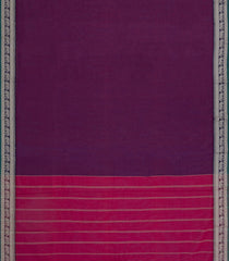 Purple Woven Chirala Cotton Saree With Elephant Border-CR1428