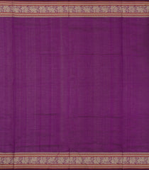 Purple Handloom Silk Cotton Saree With Annam Buttas-SC4391