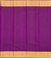 Dark Purple Handloom Kanchipuram Silk Saree With Zari Buttas-KA15906
