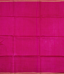 Pink Woven Tussar Silk Saree With Checks-TU3517