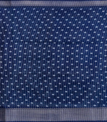 Sky Blue Printed Synthetic Dola Saree With Zari Stripes & Border-BL5395