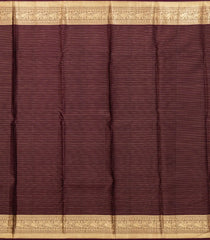 Rust Handloom Kanchipuram Silk Saree With Checks & Buttas-KA14671