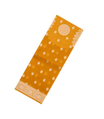 Mustard Woven Pure Organza Silk Saree With Zari Buttas-KS1118