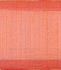 Orange Handloom Silk Cotton Saree With Zari Stripes & Buttas-SC4825