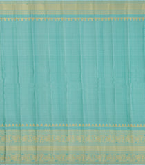 Cyan Handloom Gadwal Silk Saree With Zari Checks & Buttas-GA0306
