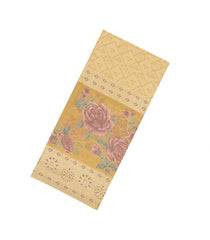 Sandal Woven Synthetic Brasso Saree With Printed Floral Motifs-BL4906