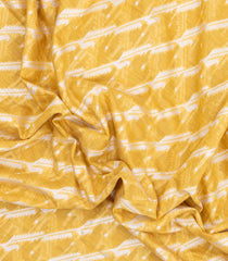 Yellow Woven Art Linen Saree With Floral Motifs-BL5659
