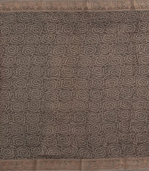 Crimson Printed Chanderi Cotton Saree With Zari Border-CC1624