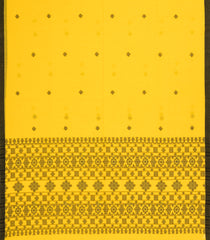 Yellow Handloom Bengal Cotton Saree With Kamalam Buttas-BG1784