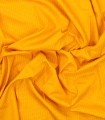 Yellow Handloom Kanchipuram Silk Saree With Checks & Contrast Border-KA14495