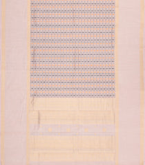 Taupe Handloom Kanchi Cotton Saree With Checks & Buttas-KC1860