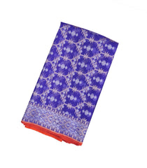 Blue Handloom Organza Soft Silk Saree With Floral Vine Motifs-SO4064