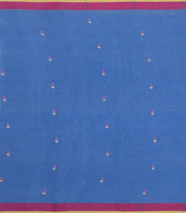 Steel Blue Handloom Uppada Cotton Saree With Buttas-UP0345
