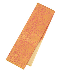 Cream Handloom Korvai Kanchipuram Rising Border Silk Saree With Floral Vine Motifs-KA13544