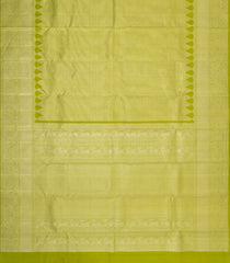Light Green Handloom Kanchipuram Bridal Silk Saree With Zari Motifs-KA16268