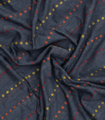 Grey Handloom Bengal Cotton Saree With Floral Motifs-BG1962