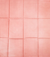 Peach Woven Tussar Silk Saree With Checks & Dotted Motifs-TU3573