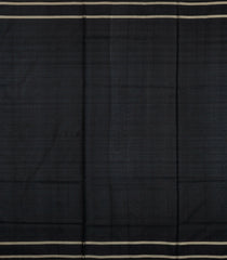 Black Handloom Uppada Silk Saree With Coin Buttas-UP0424