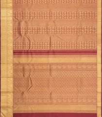 Maroon Handloom Kanchipuram Silk Saree With Annam Motifs-KA15796
