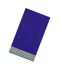Violet Handloom Silk Cotton Saree With Zari Buttas & Contrast Border-SC4797