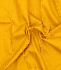 Mustard Handloom Korvai Kanchipuram Silk Saree With Silk Stripes-KA16090