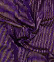 Purple Handloom Korvai Kanchipuram Silk Saree With Zari Checks-KA15322