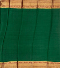 Crimson Mysore Crepe Silk Saree With Floral Motifs & Contrast Border