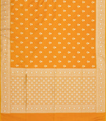 Mustard Woven Blended Satin Saree With Floral Zari Buttas-BL6016